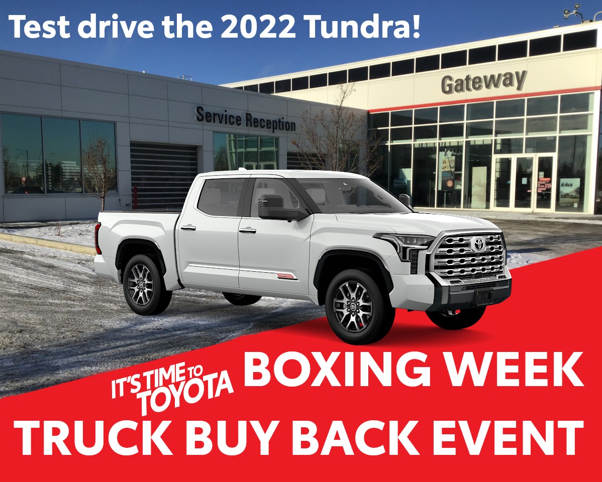 Boxing Week Buy Back Event with Gateway Toyota