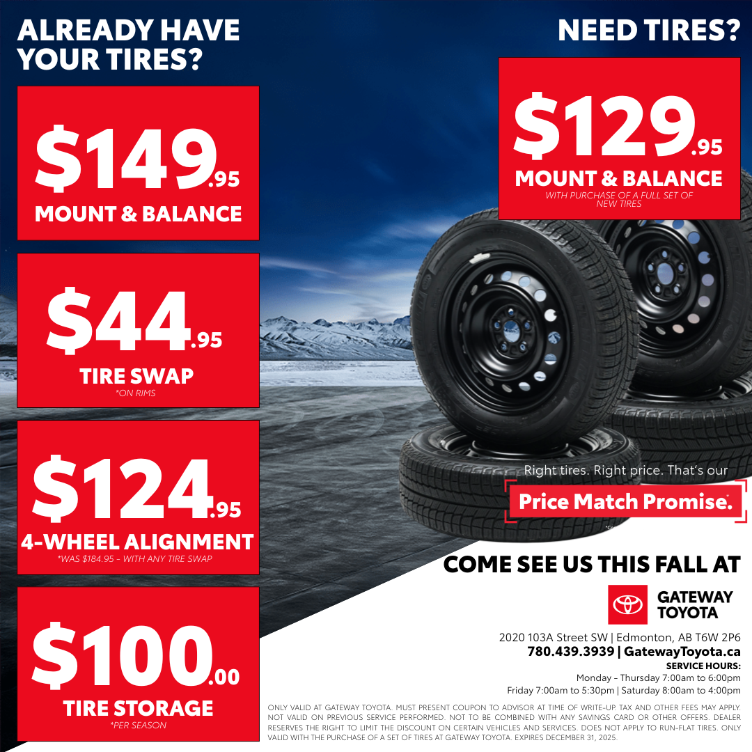 Toyota Tire Change Service Special Offers